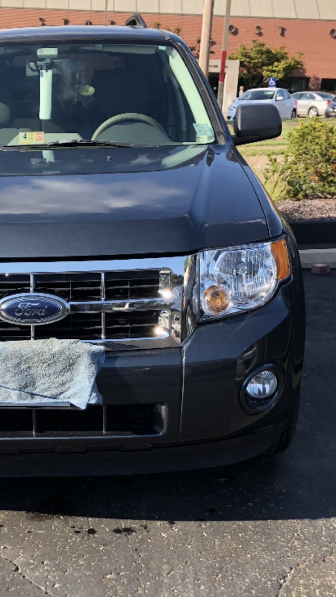 Same vehicle after repair, restored to factory finish