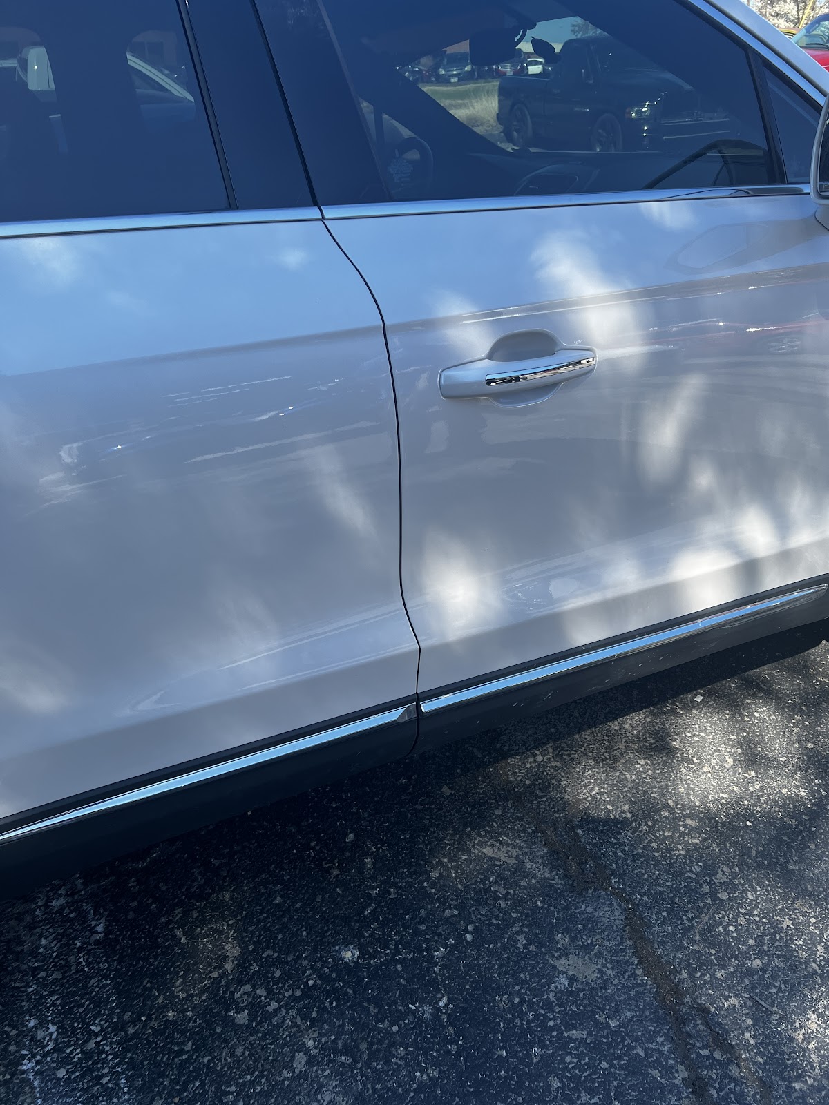 Same panel after the dent was removed